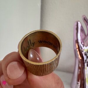 Kelly Wearstler cigar band brass ring, size 7